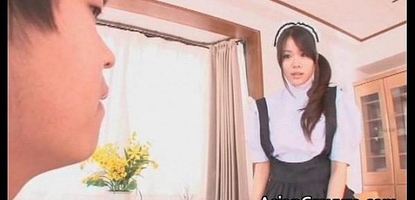  Naughty and sexy asian housewife sucks